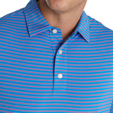 Load image into Gallery viewer, FootJoy Stretch Lisle Pinstripe Blue Men Golf Polo
- 3