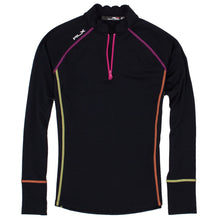 Load image into Gallery viewer, RLX Ralph Lauren Scallop Blk Womens Golf 1/4 Zip
 - 1