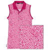 RLX Ralph Lauren Printed Airflow Jersey Aruba Pink Womens Golf Polo