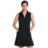 RLX Ralph Lauren V-Neck Eyelet Knit Polo Black Womens Golf Dress