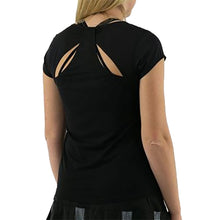 Load image into Gallery viewer, Cross Court Grenada Blk Wmns Cap Slv Tennis Shirt
 - 2