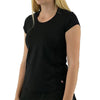 Cross Court Grenada Black Womens Cap Sleeve Tennis Shirt
