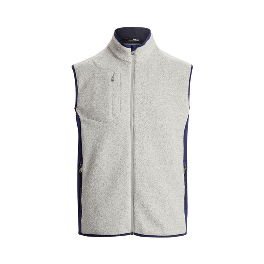 RLX Ralph Lauren Fleece Hybrid Light Grey Heather Mens Golf Vest