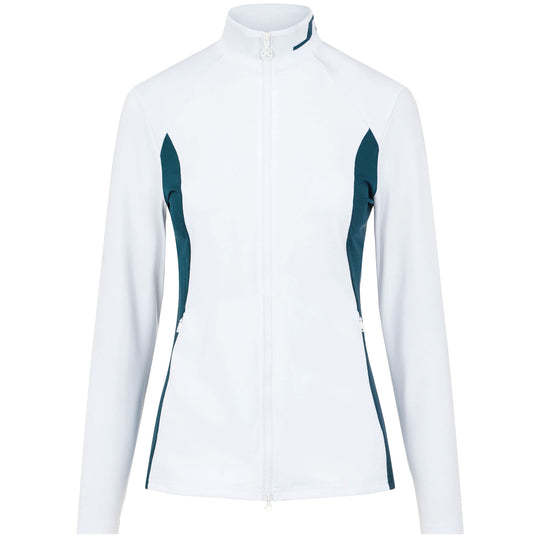 J. Lindeberg Therese Mid Layer White Womens Golf Jacket