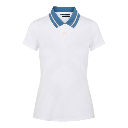 J. Lindeberg Nilo White Womens Golf Polo