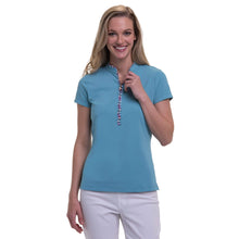 Load image into Gallery viewer, Fairway & Greene Kimmie Zip Mock Womens Golf Polo
 - 2