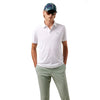 J. Lindeberg Tom Regular Fit White Mens Golf Polo