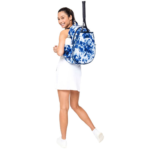 Ame & Lulu Game On Navy Tie Dye Tennis Backpack