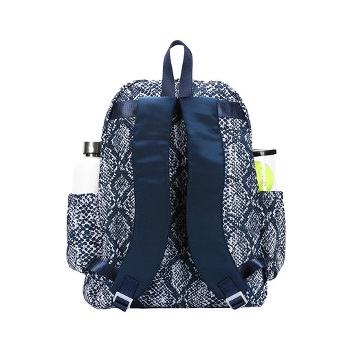 Ame & Lulu Game On Navy Snakeskin Tennis Backpack