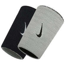 Load image into Gallery viewer, Nike DRI FIT Double-Wide Home and Away Wristbands - Black/Base Grey
- 1