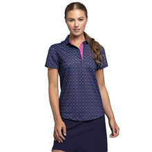 Load image into Gallery viewer, Greyson Scarlett Scarlett Moon Heart Wmn Golf Polo
 - 1