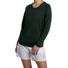 Load image into Gallery viewer, Baddle Womens Longsleeve Pickleball Shirt - Dark Green Hgr/XL
 - 3