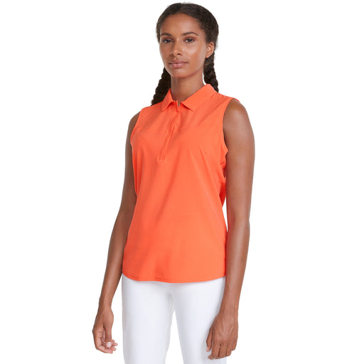 Puma Harding Womens Sleeveless Golf Polo - HOT CORAL 06/L