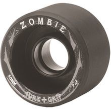 Load image into Gallery viewer, Sure Grip Zombie Roller Skate Wheels Set of 4 - Black 92a/Mid 62mm X 38mm
- 1
