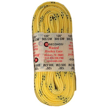 Load image into Gallery viewer, Ten Seconds Waxed Hockey Skate Laces - Yellow/120 IN
 - 3