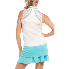 Load image into Gallery viewer, Lucky in Love Quick Sand White Womens SL Golf Polo
 - 3