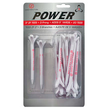 Load image into Gallery viewer, Zero Friction Tour 3-Prong Golf Tees - 20 Pack - 3in/White
 - 4