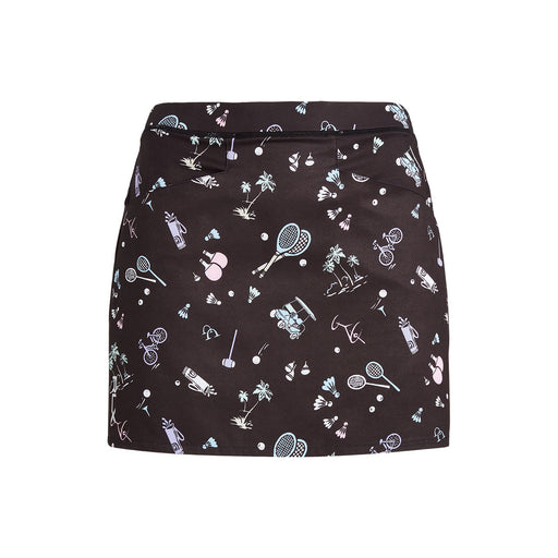 RLX Ralph Lauren Prnt Aim 15in BLKRQ Wmns Skort - Black Racquet/L