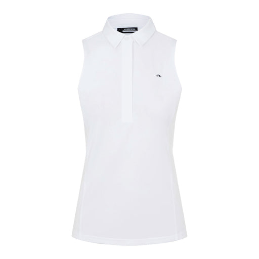 J. Lindeberg Dena Womens Sleeveless Golf Polo - WHITE 0000/L