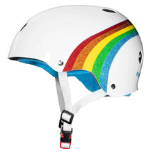 Load image into Gallery viewer, Triple Eight Certified Sweatsaver Wt Rain Helmet - Wt Rainbow Spkl/L/XL
- 1