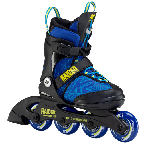 K2 Raider Pro Boys Adjustable Inline Skates 1 - Blue/Yellow/4-8