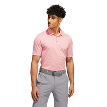 Load image into Gallery viewer, Adidas Ottoman Stripe Mens Golf Polo - Semi Turbo/Wht/XXL
 - 7