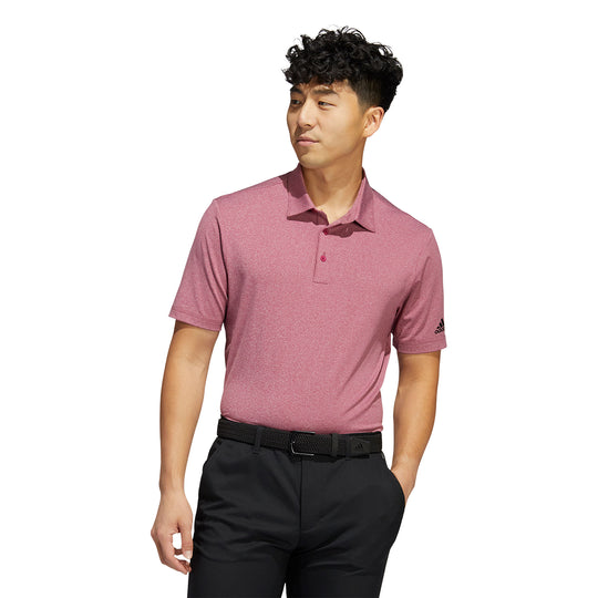Adidas Ultimate365 Heather Legacy Burgundy Mens Golf Polo
