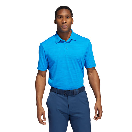 Adidas Space-Dyed Striped Mens Golf Polo - Blue Rush/Navy/XXL