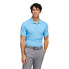Adidas Heather HEAT.RDY Blue Rush Mens Golf Polo