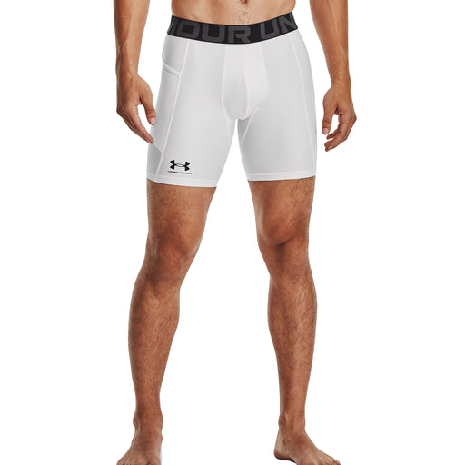Under Armour HeatGear Mens Compression Shorts - WHITE 100/XL