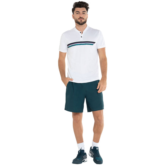 K-Swiss Stripe Evergreen Mens Tennis Henley
