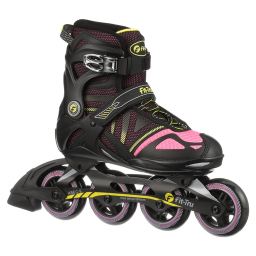 Fit-Tru Cruze 84 Pink Womens Inline Sk 27757 - Blk/Pnk/Yel/9.0