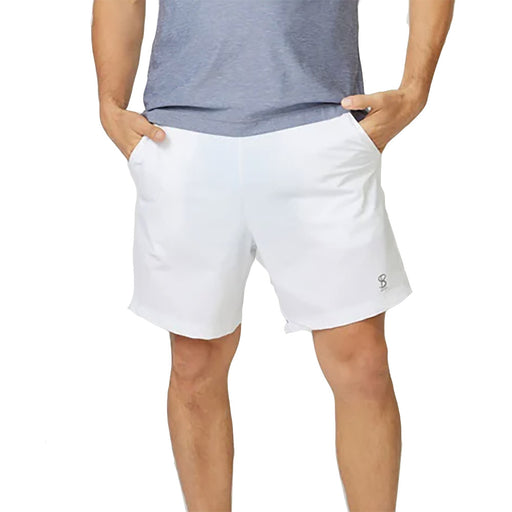 Sofibella SB Sport 7 in Mens Tailored Tennis Short - White/2X