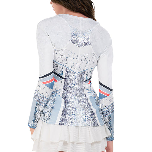 Lucky in Love Snake Point Womens LS Golf Shirt