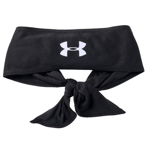 Under Armour Tie Back Unisex Headband - Black/White