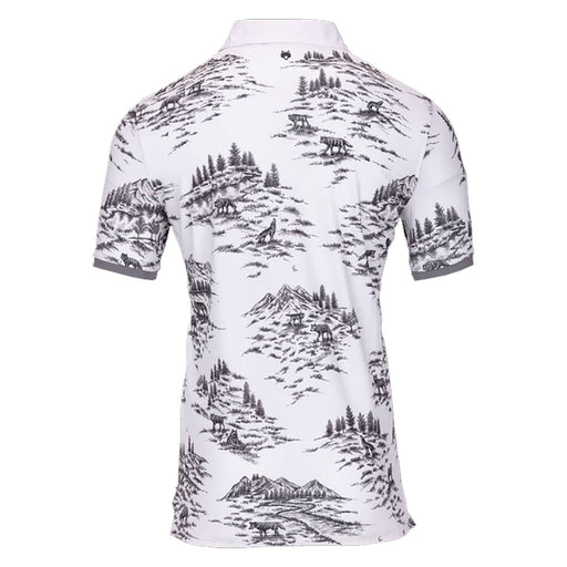 Greyson Wolf Toile Arctic Mens Golf Polo