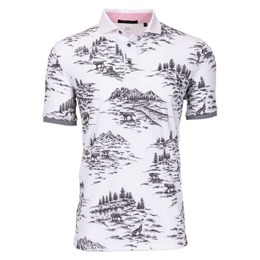 Greyson Wolf Toile Arctic Mens Golf Polo - ARCTIC 100/XL