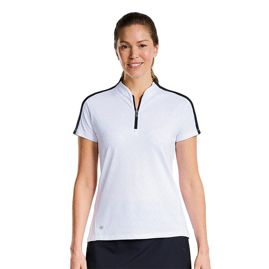 NVO Umber Short Sleeve Mock Womens Golf Polo