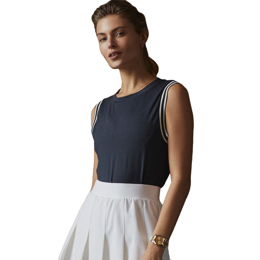 Varley Wellings Womens Tennis Tank - Blue Nights/L