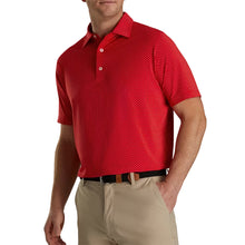 Load image into Gallery viewer, FootJoy Stretch Lisle Dot Print Mens Golf Polo - Red/White/XXL
- 1