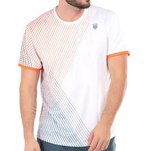 Load image into Gallery viewer, K-Swiss Orion Stripe SS Crew Men's Tennis Shirt - WHITE 110/XL
 - 1