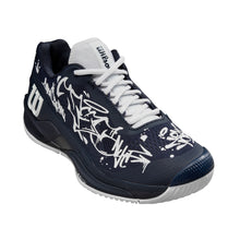 Load image into Gallery viewer, Wilson Rush Pro 4.0 Womens Hope NYC Tennis Shoes - Navy/White/B Medium/10.0
 - 1