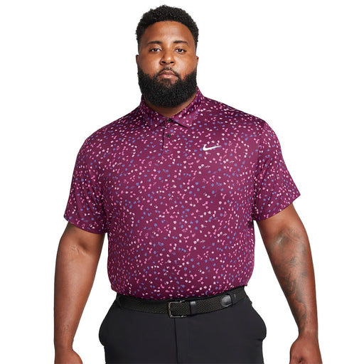 Nike Dri-Fit Tour Floral Mens Golf Polo - BORDEAUX 610/XL