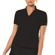 Load image into Gallery viewer, Lucky in Love Chi Chi Women Shortsleeve Golf Shirt - 003 SOLID BLACK/XL
 - 9