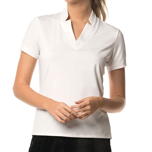 Lucky in Love Chi Chi Women Shortsleeve Golf Shirt - WHITE 110/XL