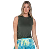 Lucky In Love Twist Front Womens Tennis Tank