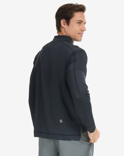BloqUV Men's Mock Zip Top