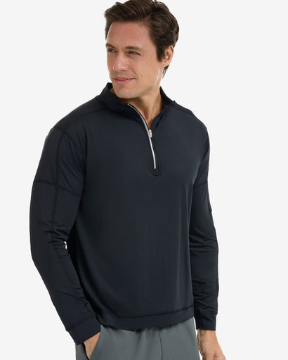 BloqUV Men's Mock Zip Top