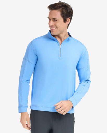 BloqUV Men's Mock Zip Top