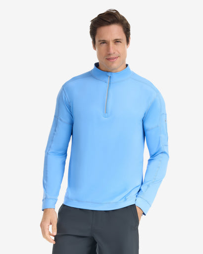BloqUV Men's Mock Zip Top
